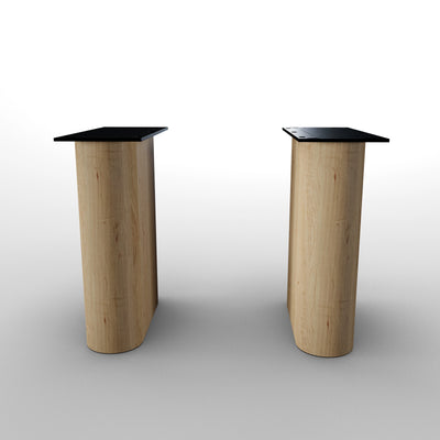 Ovale Tischbeine aus Eichenholz (Satz)