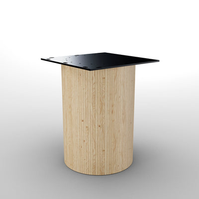 Runde Holzsäule aus Stäbchenholz, Eiche