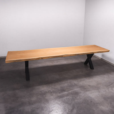 Baumscheiben Esstisch Sapelli - 370 x 110 x 7 cm