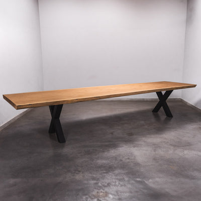 Baumscheiben Esstisch Sapelli - 435 x 110 x 7 cm
