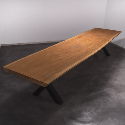 Baumscheiben Gartentisch Sapelli - 440 x 110 x 7 cm