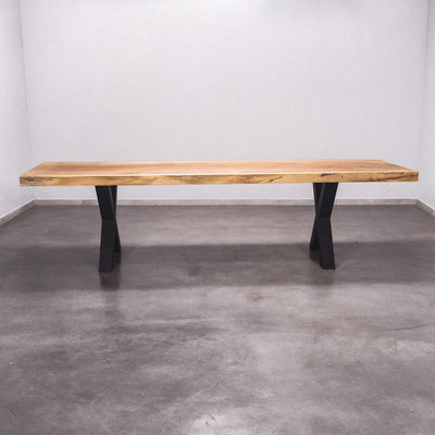 Baumscheiben Gartentisch Iroko - 300 x 90 x 7 cm