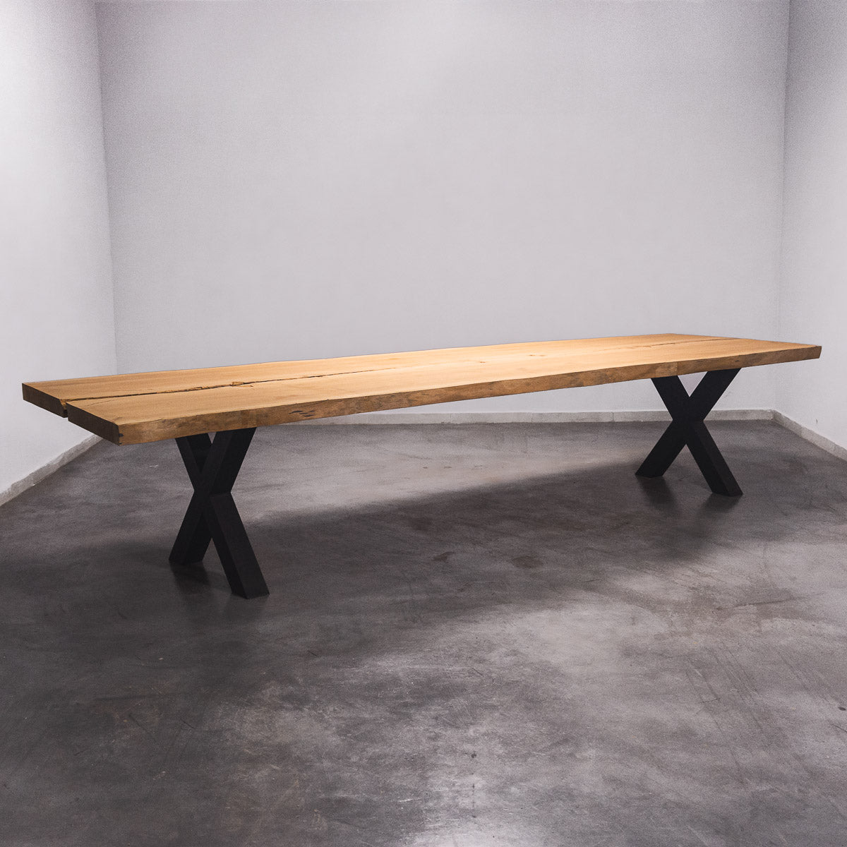 Baumscheiben Esstisch Sapelli - 380 x 120 x 7 cm