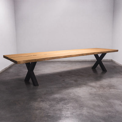 Baumscheiben Gartentisch Sapelli - 380 x 120 x 7 cm