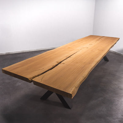 Baumscheiben Esstisch Sapelli - 380 x 120 x 7 cm