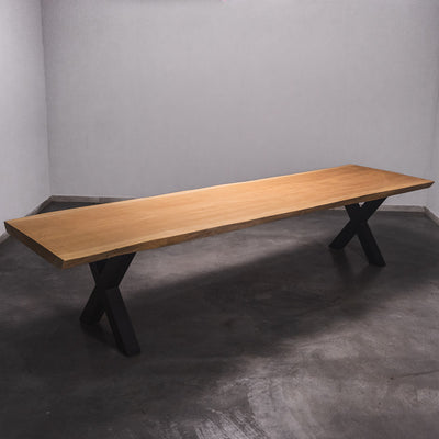 Baumscheiben Gartentisch Sapelli - 300 x 105 x 7 cm