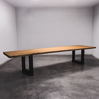 Baumscheiben Gartentisch Sapelli - 390 x 105 x 7 cm