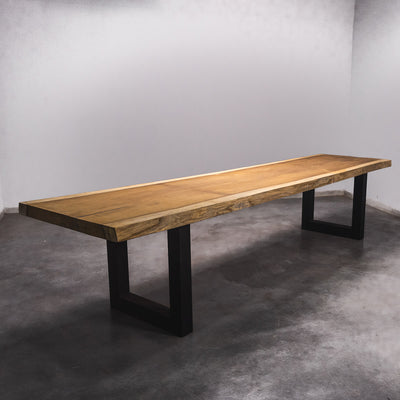 Baumscheiben Esstisch Iroko - 375 x 85 x 7 cm