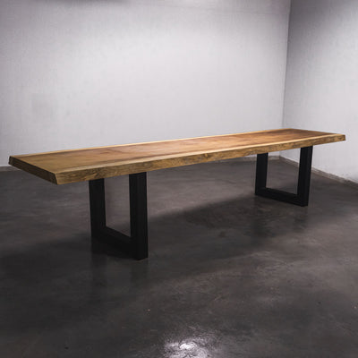 Baumscheiben Esstisch Iroko - 380 x 80 x 7 cm
