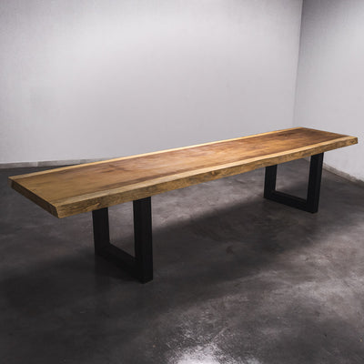 Baumscheiben Esstisch Iroko - 380 x 80 x 7 cm
