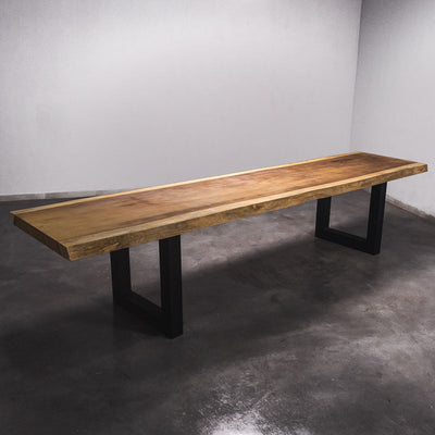 Baumscheiben Gartentisch Iroko - 380 x 80 x 7 cm