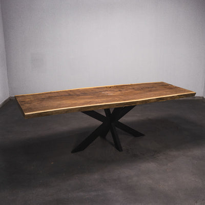 Baumscheiben Gartentisch Iroko - 270 x 90 x 7 cm