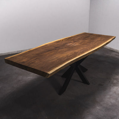 Baumscheiben Esstisch Iroko - 270 x 90 x 7 cm