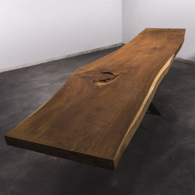 Baumscheiben Esstisch Iroko - 360 x 70 x 7 cm