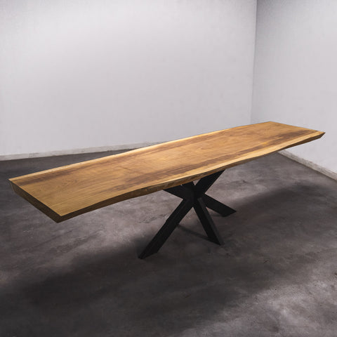 Baumscheiben Esstisch Iroko - 300 x 80 x 7 cm