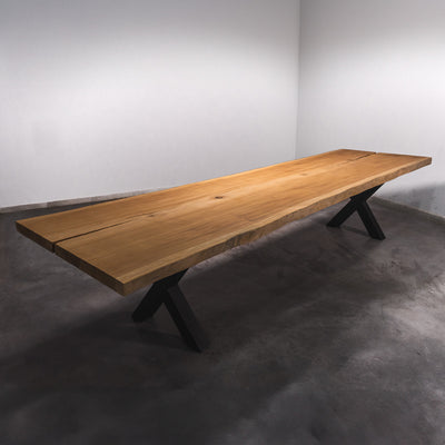 Baumscheiben Esstisch Sapelli - 410 x 115 x 7 cm