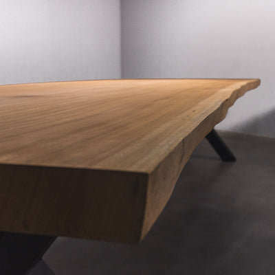 Baumscheiben Esstisch Sapelli - 400 x 110 x 7 cm