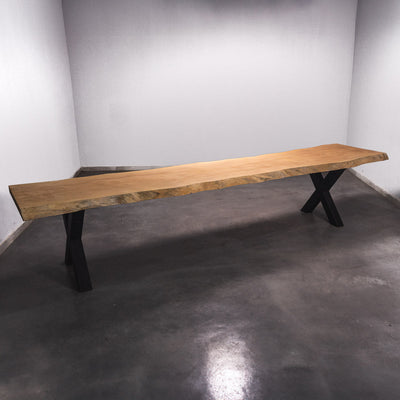 Baumscheiben Gartentisch Sapelli - 400 x 85 x 7 cm