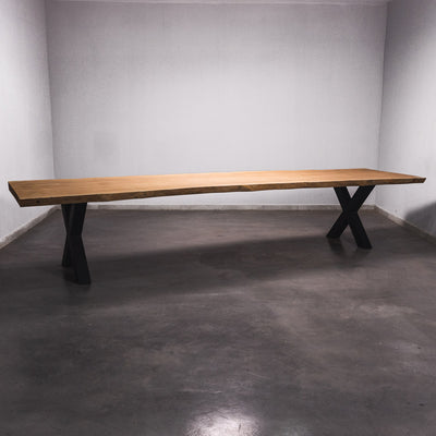 Baumscheiben Esstisch Sapelli - 410 x 95 x 7 cm