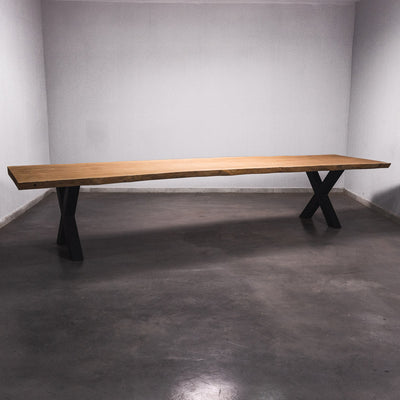 Baumscheiben Gartentisch Sapelli - 410 x 95 x 7 cm