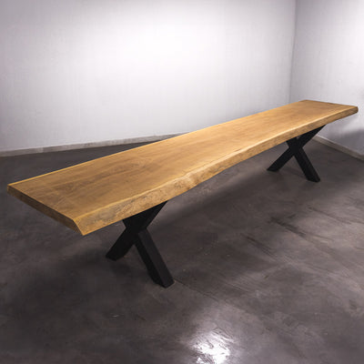 Baumscheiben Esstisch Iroko - 420 x 75 x 7 cm