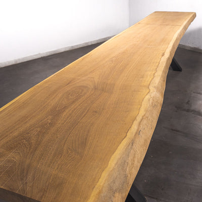 Baumscheiben Esstisch Iroko - 420 x 75 x 7 cm