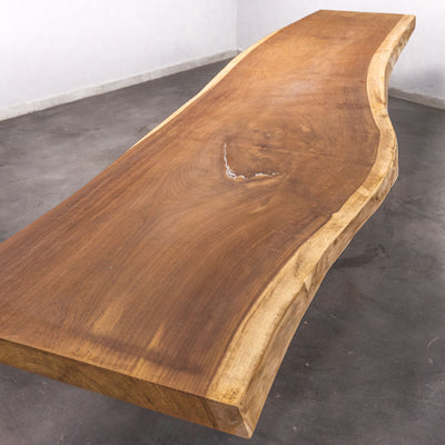 Baumscheiben Gartentisch Iroko - 370 x 70 x 7 cm
