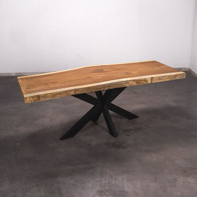 Baumscheiben Esstisch Iroko - 220 x 90 x 7 cm