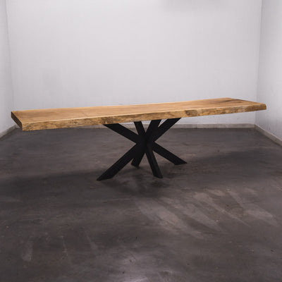 Baumscheiben Esstisch Iroko - 300 x 85 x 7 cm