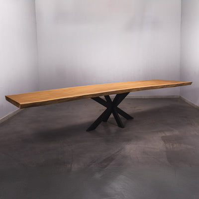 Baumscheiben Esstisch Sapelli - 400 x 90 x 7 cm