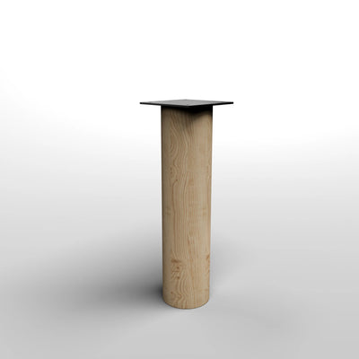 Runde Holzsäule aus Eichenholz (Satz)