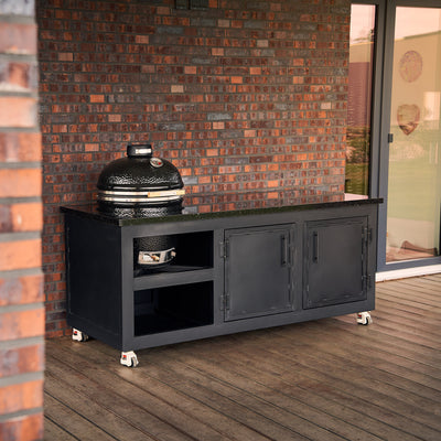 Outdoor-Küche mit Granitplatte - Geeignet für Kamado BBQ