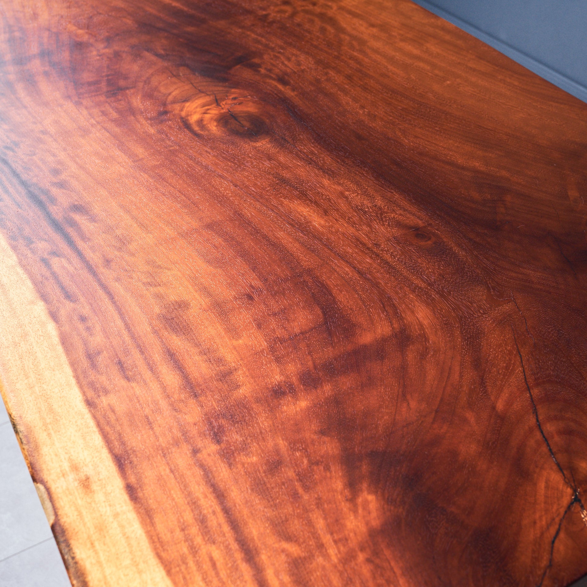 Baumscheiben Esstisch Iroko - 205 x 95 x 6,5 cm