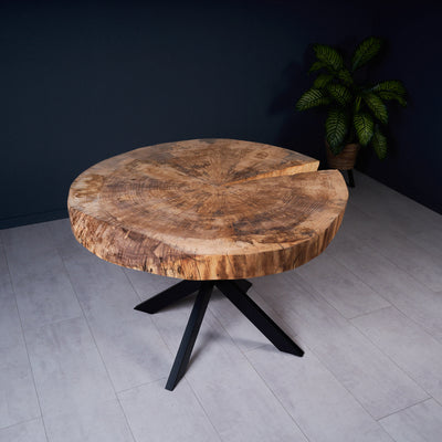 Baumscheiben Esstisch Pappel - ca. ⌀ 137cm